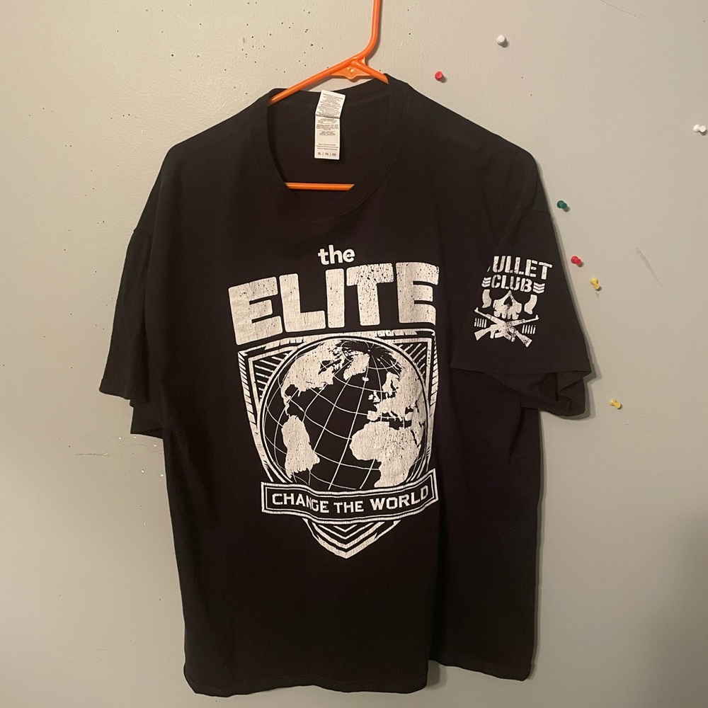 The elite change the world XL pro wrestling graphic tee AEW NJPW bullet club